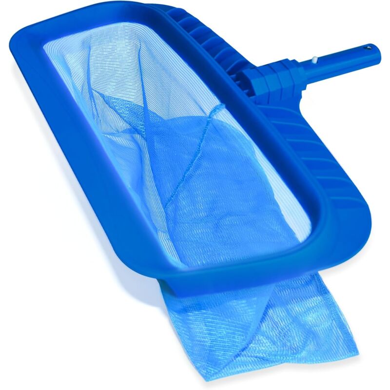 Epuisette de Piscine, Epuisette de Fond avec Cadre en Plastique Résistant Robuste et Stable avec Filet de Nettoyage pour Piscines, Étangs, Fontaines