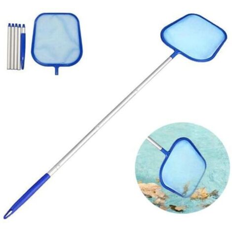 Épuisette de piscine, épuisette de piscine avec manche télescopique réglable de 105 cm pour le nettoyage des piscines, fontaines et étangs