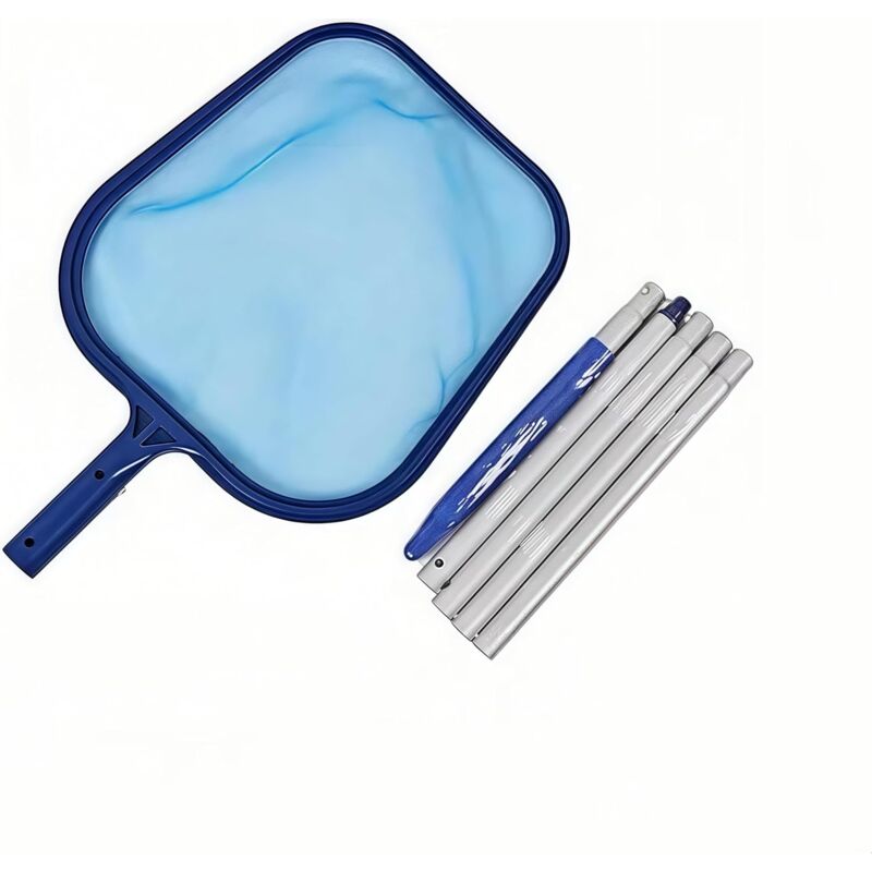 Épuisette de Surface pour Piscine Épuisette Piscine 160cm Épuisette pour Aquarium avec Perche Télescopique Réglable pour Nettoyer Les Feuilles et