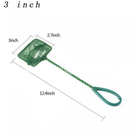 Épuisette portable PawFriends à long manche, accessoire d'aquarium, outil de nettoyage pour aquarium, 7,6 cm