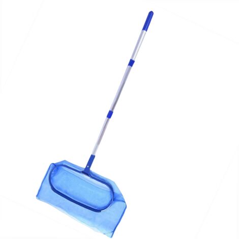 [Épuisette pour Piscine] Épuisette Professionnelle avec Perche Telescopique, Cadre Aluminium Heavy-Duty et Filet Profond pour Nettoyage Rapide (1.2m) - Bleu
