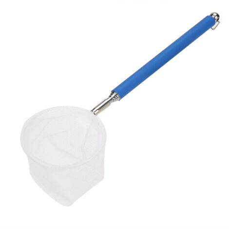 Épuisette télescopique pour aquarium en acier inoxydable – Bleu Rond – 20-57,5 cm