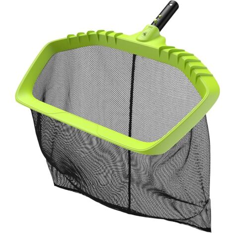 Épuisettes de Surface, Filet de Fond Piscine Professional avec Grand Capacité, Ramassage des Feuilles de Surface sans Perche Épuisette Profonde pour Piscine, Étang, Spas, Parc Aquatique -Vert