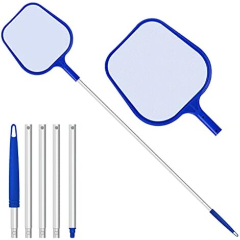 épuisettes de Surface pour Piscine, Filet de Piscine, épuisette Piscine avec 120CM Télescopique Réglable pour Nettoyer la Piscine Fontaine Bassins