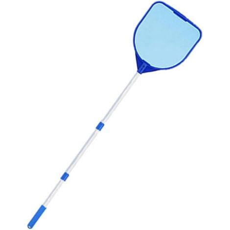 Épuisettes de Surfaces pour Piscine, Epuisette Piscine Fond avec Manche Télescopique Filet De Piscines Écumeur Feuilles Kit Nettoyage Spas, Fontaine, Étang pôle télescopique à trois sections -