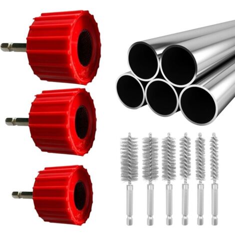 Épurateur de Tubes en Cuivre Métallique - Brosse Industrielle Pour Tubes Nettoyeur Professionnel Tuyauterie Pour Plomberie Soudure Électricité Atelier Garage Ménage Débavurage