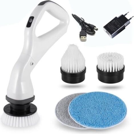 Épurateur électrique à rotation à 360 degrés, Brosse de nettoyage d'écart pour sol de toilette salle de bain