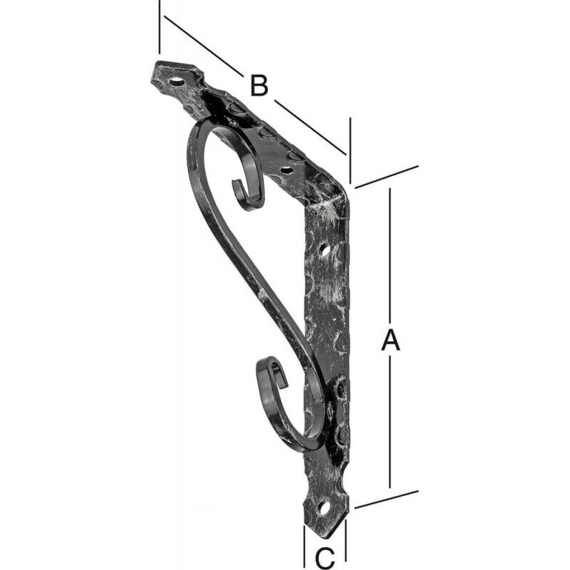 Equerre 200 x 150mm noir