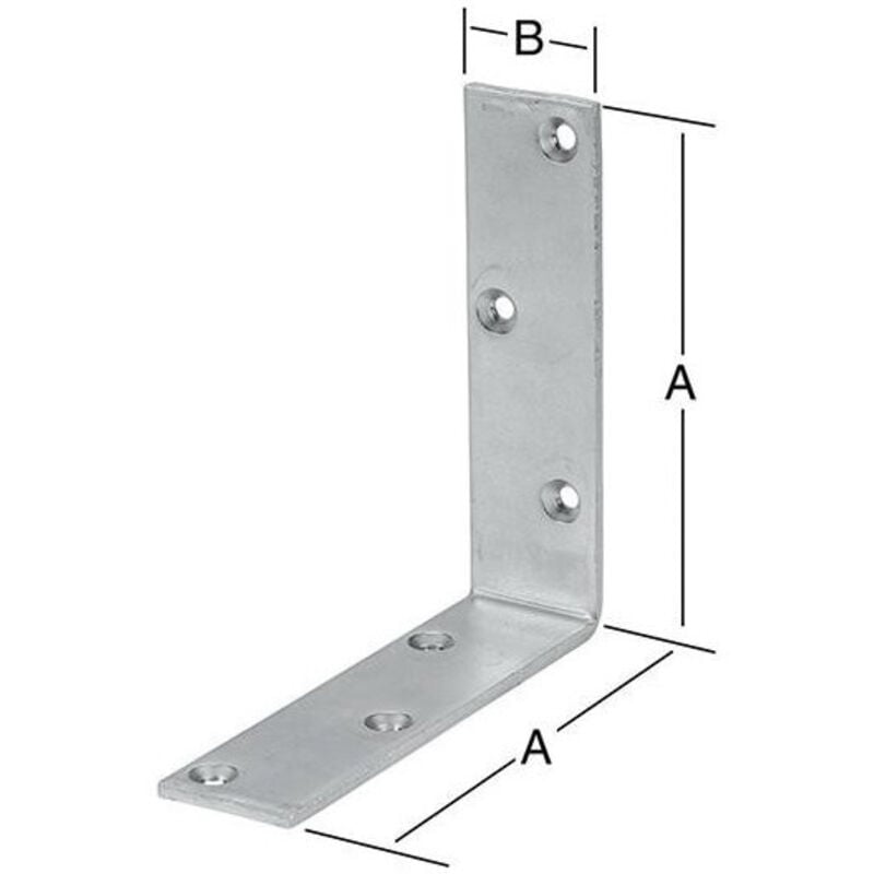 Vormann - Equerres L100x100 mmmm B.40mm acier galva bleu zingué S.5mm (Par 10)