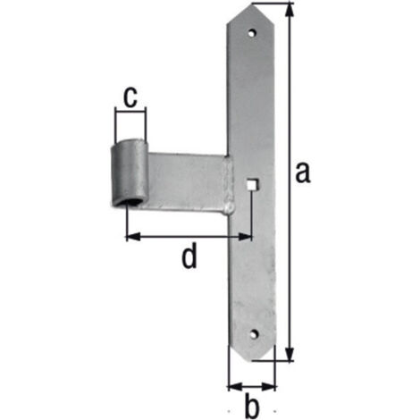 Equerre 300x40x105mm acier galva 5mm GAH (Par 5)