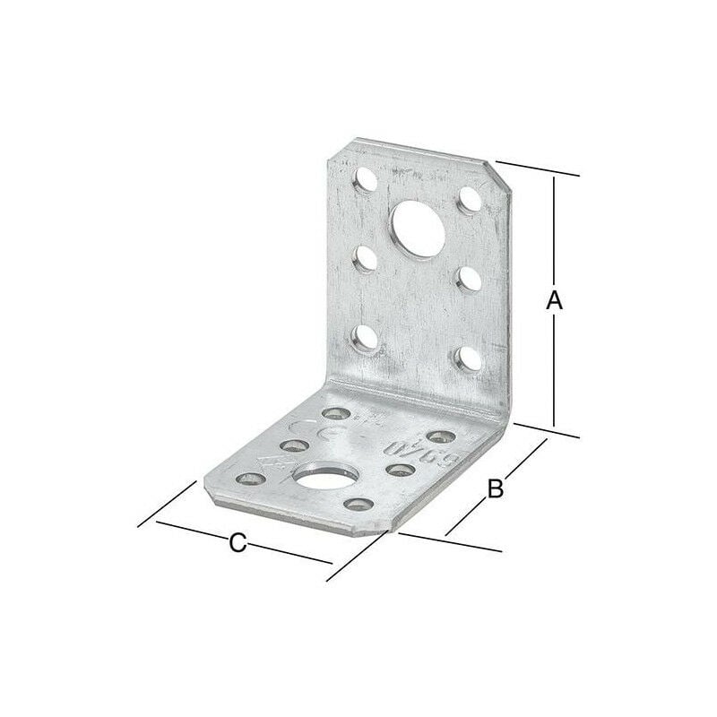 Equerre 90X90X40 galvanisé.. ce (Par 5)