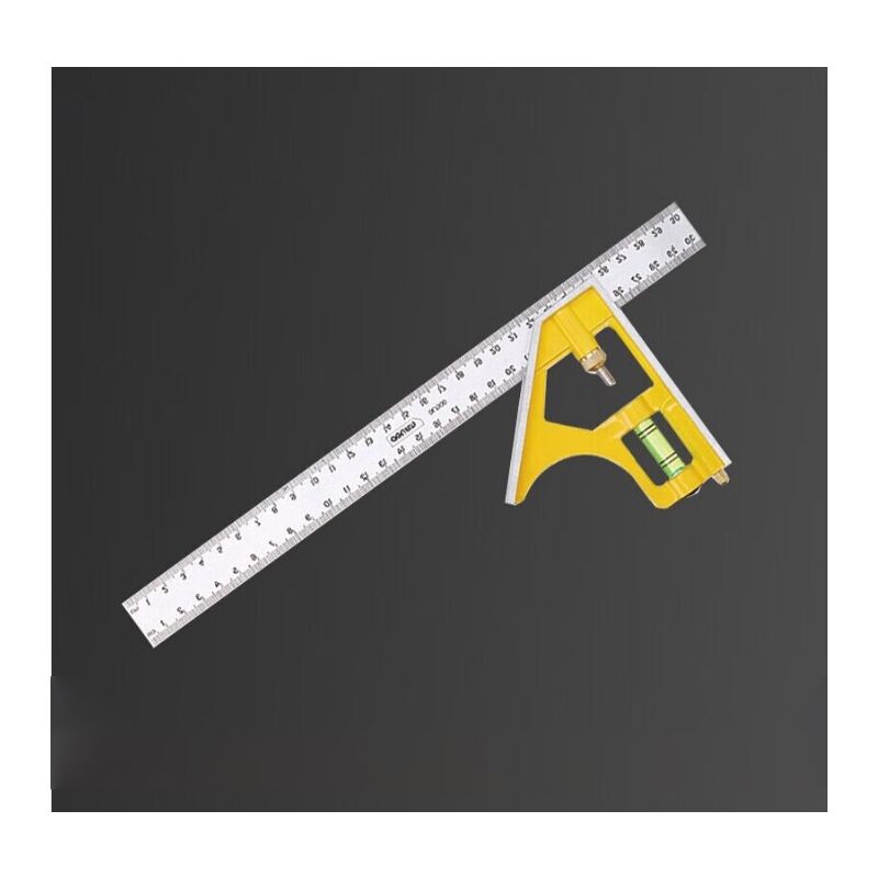 Csparkv - querre à Combinaison Multi-Usage - 300 mm - Règle à angle droit active en acier inoxydable à 90 degrés