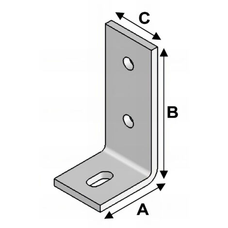 Equerre béton (L x H x l x ép) 75 x 100 x 60 x 6,0 mm - AL-EB07100660 - Alsafix