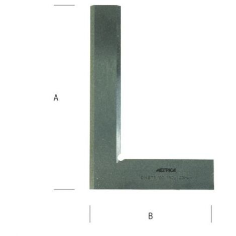 Équerre Biseautée Temprée METRICA 100x70 mm - Précision DIN 875/0