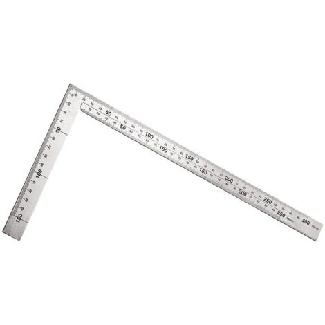 Equerre Couture, Equerre Menuisier Equerre Metal Menuisier 150x300mm en Acier, Règle à Angle Droit pour Mesure et Traçage Précis en Travail du Bois, Bricolage, Modélisme et Projets Artisanaux