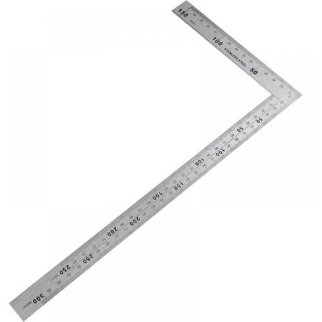 Equerre Couture,Equerre Menuisier Equerre Metal Menuisier Inoxydable Règle Carrée 150×300mm Angle droit de 90 degrés Règle en acier inoxydable pour Charpentier, Ingénieur, Artisan, Couvreur