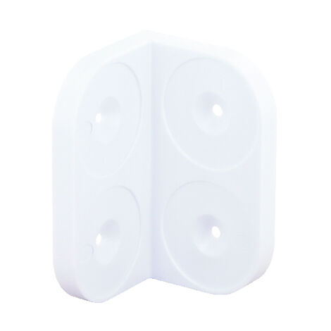 Equerre D' Assemblage Meuble 30x30x16 Pvc Blanc - 4 Pce - Vynex