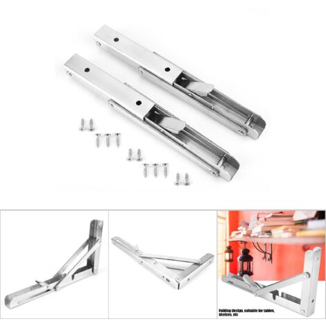 Équerre d'angle triangulaire pliable en acier inoxydable pour fixation murale (25 cm) - AquaForge