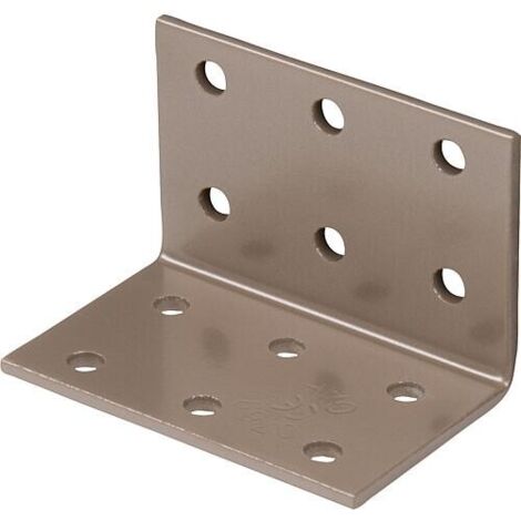 Equerre d'assemblage perforée DURAVIS® 40 x 40 x 60 mm, matériau : acier, galvanisé, surface : beige perle RAL 1035