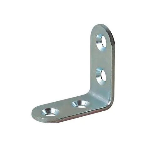 Equerre de chaise, 50x50x15 mm, acier zingué bond rond, 10 pièces