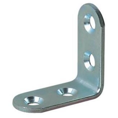 Equerre de chaise, 60x60x15 mm, acier zingué bond rond, 10 pièces