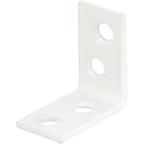 Équerre de chaise – plastifiée blanche – 40  x 40  x 15 mm –  Marque Alberts