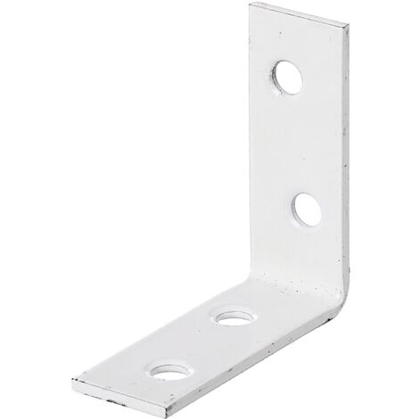 Équerre de chaise – plastifiée blanche – 40 x 40  x 15 mm –  Marque Alberts