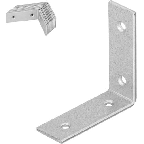 Équerre de charpentier, connecteur de construction, acier galvanisé, 50 x 50 x 17 mm, lot de 12