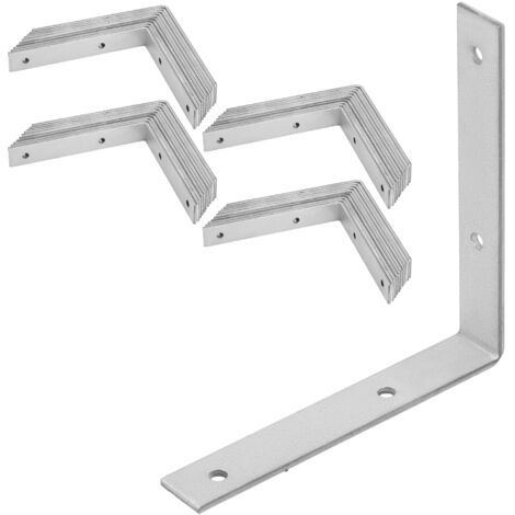 Équerre de charpentier KOTARBAU® - Connecteur de construction en acier inoxydable galvanisé 125 x 125 x 20 mm - Lot de 50 pièces