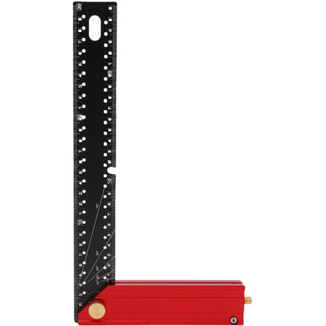 Équerre de charpentier métrique 300 mm en alliage d'aluminium pour charpente, mesure d'angle droit à 90°, marquage réglable, précise et multifonctionnelle