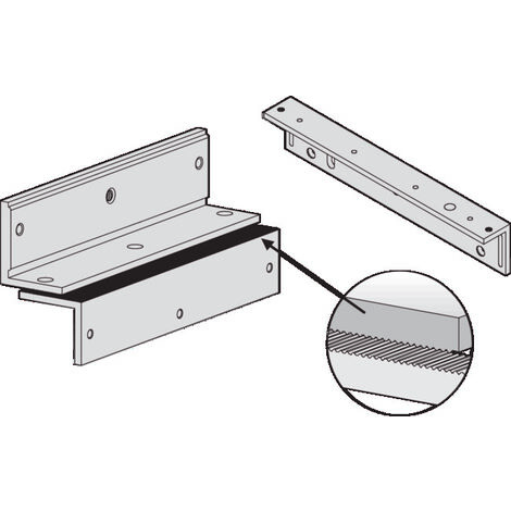 Equerre de fixation L+Z EFF EFF pour vantail 300 kg - LZ300