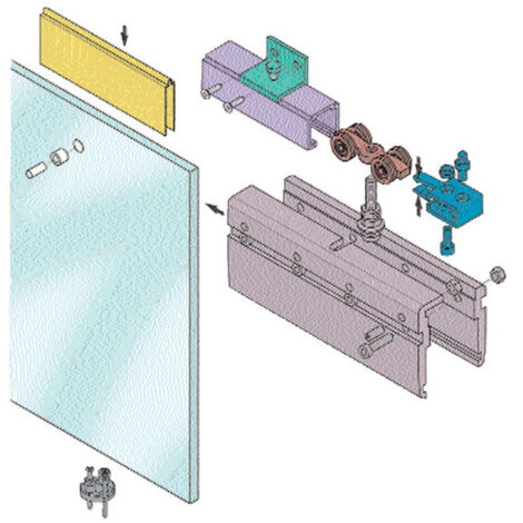 Équerre de fixation latérale KOBLENZ 0500 - 120 kg pour porte 8-12 mm