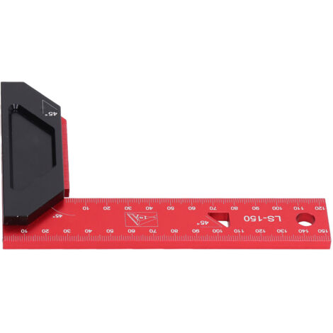 Équerre de menuisier laser 150 mm en aluminium pour mesures et traçage précis
