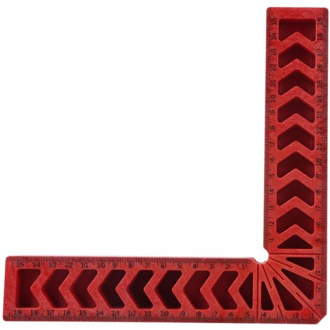 Équerre de Positionnement 90° Professionnelle pour Menuisier - Fixation Angulaire avec Échelle Claire et Matière Plastique Haute Durabilité (20x20cm)