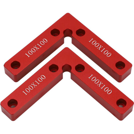 Équerre de positionnement à 90° 100x100mm en alliage d'aluminium pour menuiserie, serre-joint d'angle droit