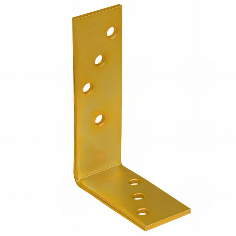 Querre de renfort résistante galvanisée jaune - 120 x 80 x 35 x 4,0 mm