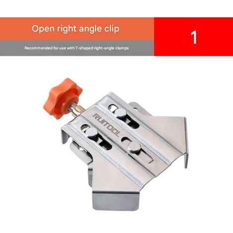 Équerre de serrage 90° pince menuiserie acier inoxydable serre joint angle droit outil fixation cadre bois assemblage rapide 1 pièce Argent