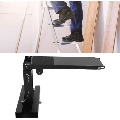 Équerre de Stabilisation pour Escaliers - Modèle Régulateur Hauteur 38 cm - Niveau d'Escalier Premium en Métal Gris 12.5 x 44 cm