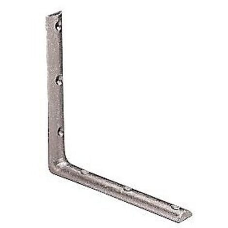 Équerre de tablette à congé acier zingué blanc longueur 19 mm - BOURGEOIS FRERES