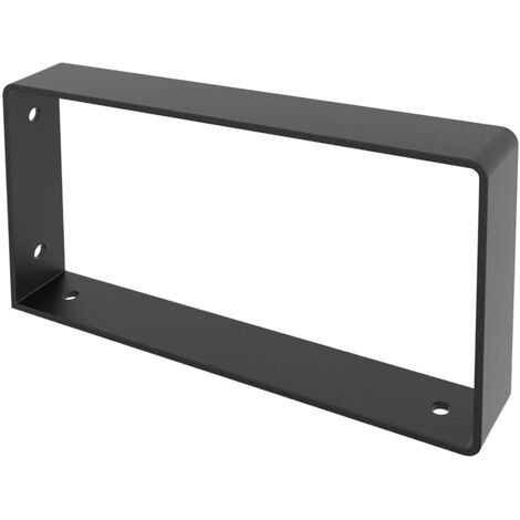 REI – Équerre décorative en acier noir mat – Dimensions H.10.6 x P.21 cm – Support mural pour tablettes jusqu'à 60 mm d'épaisseur