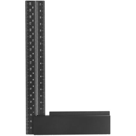 Équerre en aluminium L pour menuisier, règle d'angle droit précise pour bricolage et travail du bois