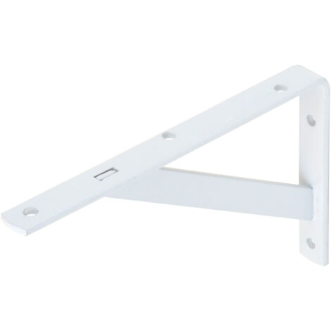 Équerre étagère en métal blanc 125 x 200 mm