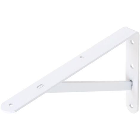 Équerre étagère en métal blanc 200 x 300 mm