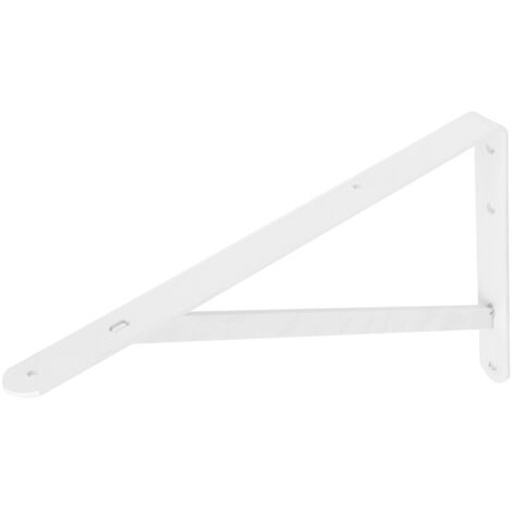 Équerre étagère en métal blanc 250 x 400 mm
