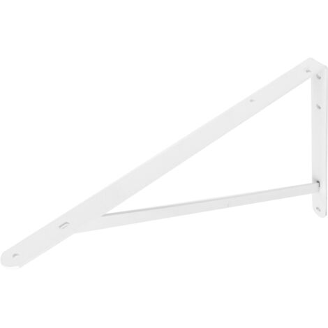 Équerre étagère en métal blanc 330 x 500 mm