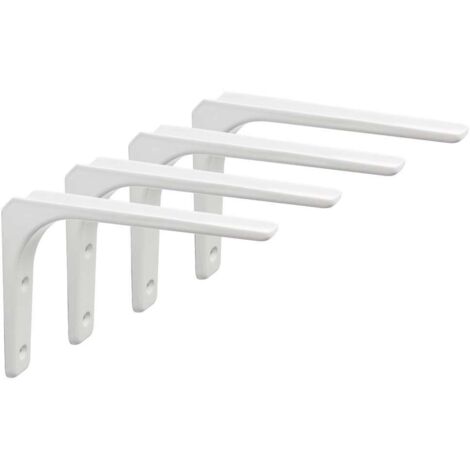 Equerre Etagere Murale Charge Lourde, Fixation Flottante Support pour Salon Chambre Cuisine, Support Etagère Murale en Métal, 200 x 200 mm 4 Pcs