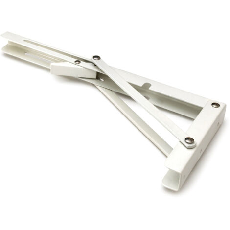 Équerre étagère pliante blanc 110 x 200 mm - Par pièce
