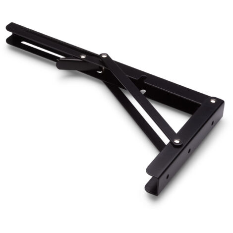 Équerre étagère pliante noir 110 x 200 mm - Par pièce