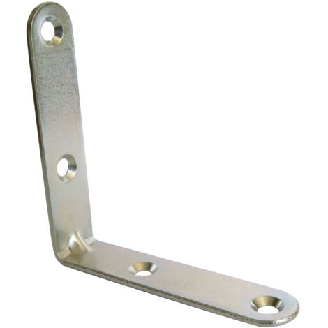 Équerre L JARDINIER MASSARD J506124 120x120 mm 3 mm zingué blanc
