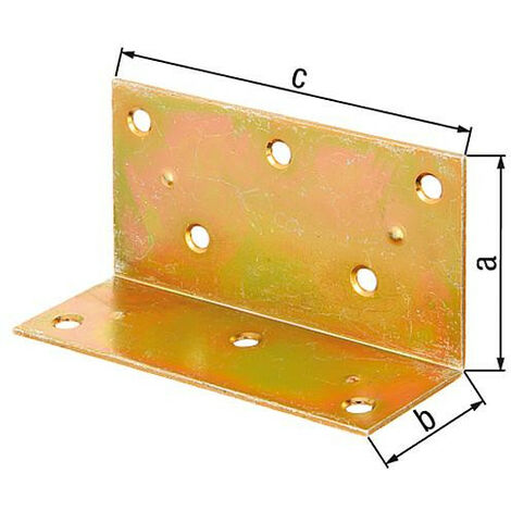 Equerre large 60x40x115mm jaune zinguée